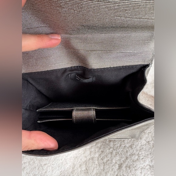 Lancome Silver Makeup / Cosmetics Bag / Mirrored Insert - Picture 3 of 12